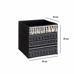 ATMOSPHERA Panier de rangement Ethnique Noir Hot