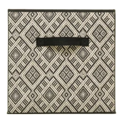 ATMOSPHERA Panier de rangement Ethnique et blanc Noir Hot