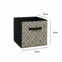 ATMOSPHERA Panier de rangement Ethnique et blanc Noir Hot