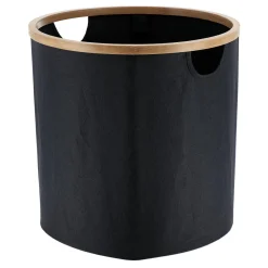 TENDANCE Panier de rangement rond et pliable Purebamboo Noir Sale