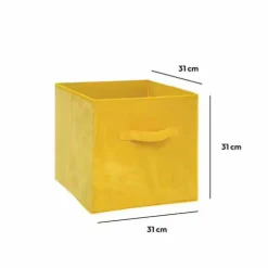 ATMOSPHERA Panier de rangement Velouria Jaune Sale