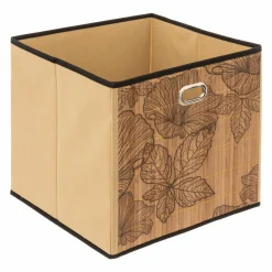 5 Five Simply Smart Panier de rangement (31 x 31 cm) Blackflora Bois Naturel Hot