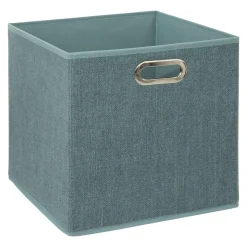 5 Five Simply Smart Panier de rangement (31 x 31 cm) Helena Bleu pétrole chiné Discount