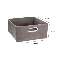 ATMOSPHERA Panier de rangement (31 x 15 cm) Helena Gris clair New
