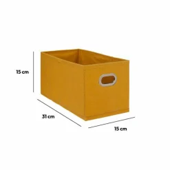 5 Five Simply Smart Panier de rangement (15 x 31 cm) Helena Jaune moutarde Discount