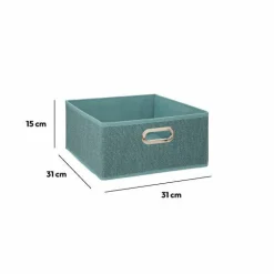 5 Five Simply Smart Panier de rangement ( 31 x 15 cm) Helena Bleu pétrole chiné