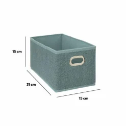 5 Five Simply Smart Panier de rangement (15 x 31 cm) Helena Bleu pétrole chiné Sale