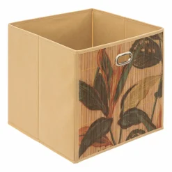 5 Five Simply Smart Panier de rangement (31 x 31 cm) Palawan Bois Beige