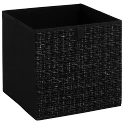 5 Five Simply Smart Panier de rangement (31 x 31 cm) Tweed Noir Outlet