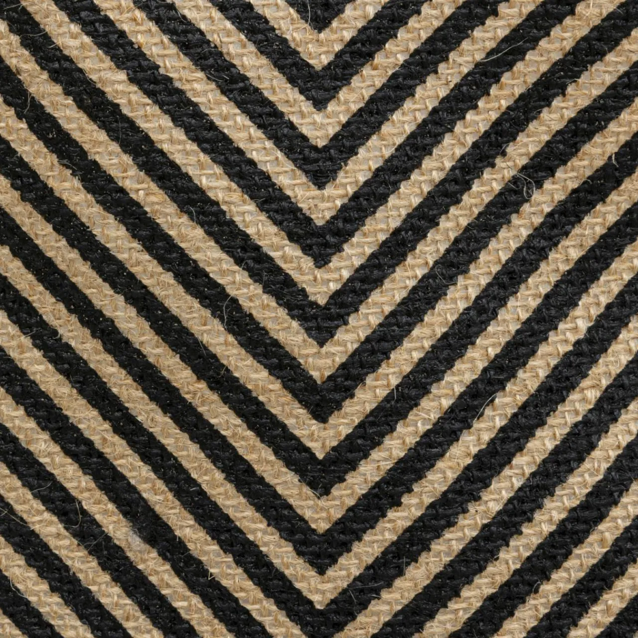 ATMOSPHERA Panier en jute (32 x 32 cm) Valy Noir Hot