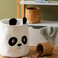 Atmosphera cru017dateur d'intu017drieur for kids Panier à jouets enfant (35x 40 cm) Panda Blanc Best