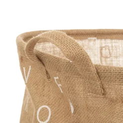 Atmosphera createur d'interieur for kids Panier à jouets jute (35 x 49 cm) Alphabet Beige Discount