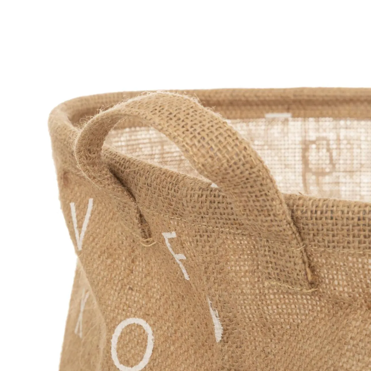Atmosphera createur d'interieur for kids Panier à jouets jute (35 x 49 cm) Alphabet Beige Discount
