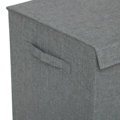 5 Five Simply Smart Panier à linge avec séparateur (H60 cm) Colors béton Gris
