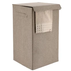 TENDANCE Panier à linge pliable (H60 cm) TissuFlex Taupe Hot