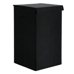 TENDANCE Panier à linge pliable (H60 cm) TissuFlex Noir Clearance