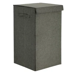 TENDANCE Panier à linge pliable (H60 cm) TissuFlex Gris