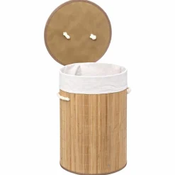 ATMOSPHERA Panier à linge rond Bambou Naturel New