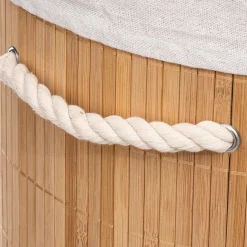 ATMOSPHERA Panier à linge rond Bambou Naturel New