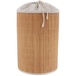 TENDANCE Panier à linge rond et pliable (H50 cm) Harmonie Naturel Discount