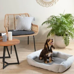 LOVE STORY Panier ovale pour chat et chien Graphène L55 cm Gris Sale