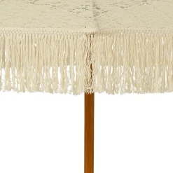#N/A Parasol de jardin rond à franges (D2 m) Isy Dentelle Beige Best