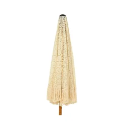 #N/A Parasol de jardin rond à franges (D2 m) Isy Dentelle Beige Best