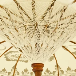 KAEMINGK Parasol de jardin rond à franges (D2 m) Jaipur Crème et dorure Beige Best