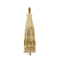 KAEMINGK Parasol de jardin rond à franges (D2 m) Jaipur Crème et dorure Beige Best