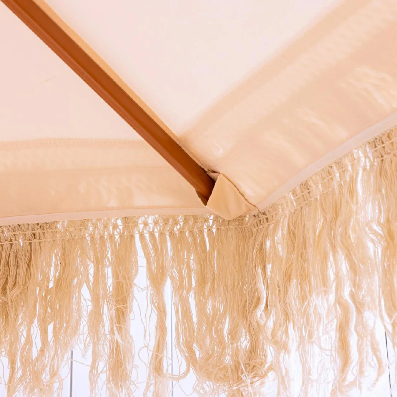 #N/A Parasol de jardin rond à franges (D2 m) Valparaiso Ecru Discount