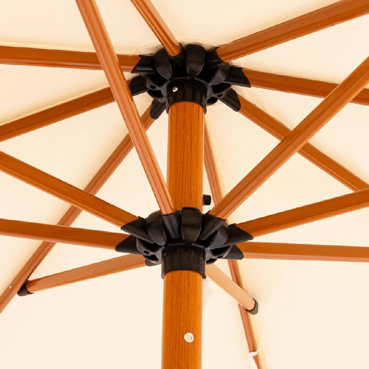 #N/A Parasol de jardin rond à franges (D2 m) Valparaiso Ecru Discount