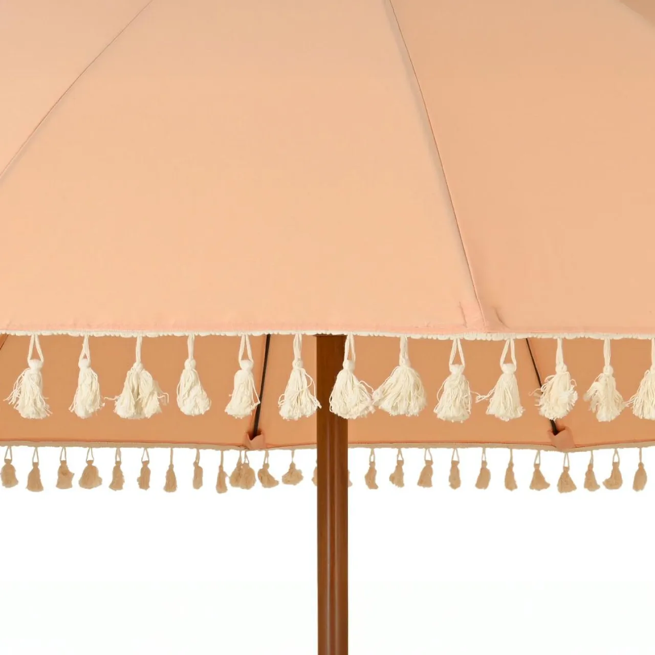 KAEMINGK Parasol de jardin rond à franges (D2.5 m) Mexico Rose Pêche Sale