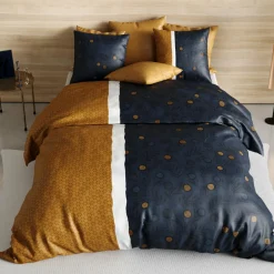ATELIER DU COTON Parure de draps coton lit 90 cm 3 pièces Bel'or Jaune Outlet