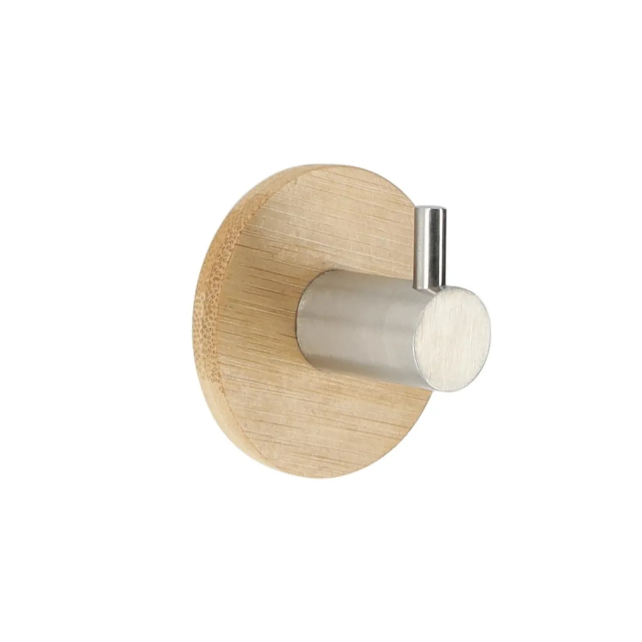 TENDANCE Patère adhesive 3M bambou (D5 cm) Chrome Argent Online