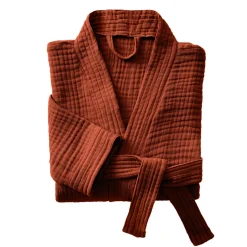 EMINZA Peignoir de bain gaze de coton S/M Gaïa Terracotta Online