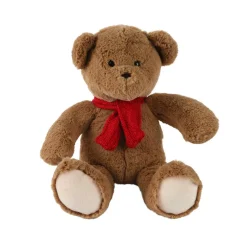 KAEMINGK Peluche douceur (H30 cm) Oscar et écharpe Rouge Marron