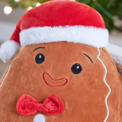 JJA Peluche (H35 cm) Joyeux Pain d'épices et rouge Marron