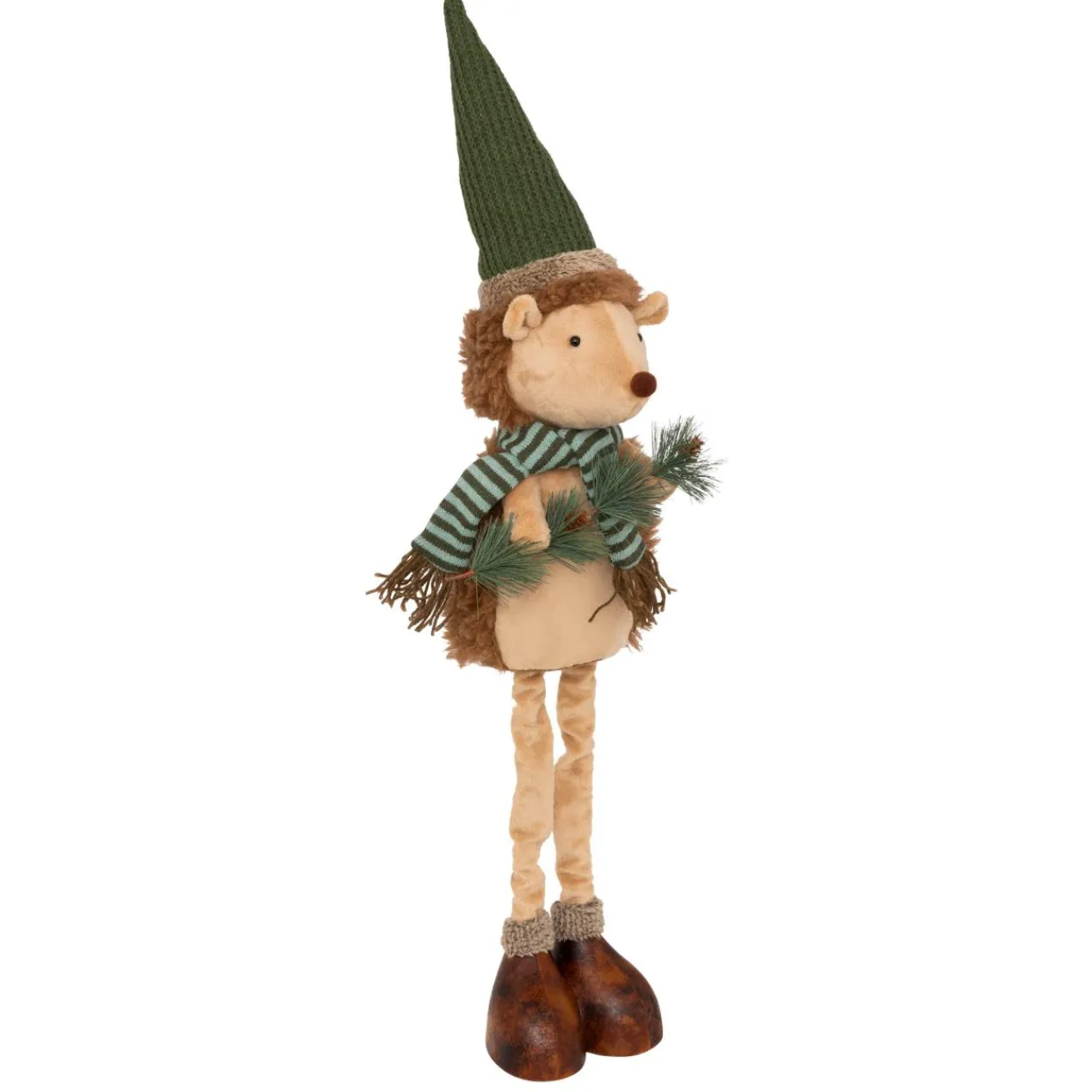 JJA Peluche jambes téléscopiques (H95 cm) Hérisson de la forêt et vert Beige Outlet