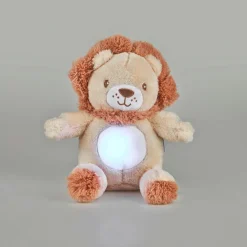 OSTARIA Peluche veilleuse et musicale bébé Lion Marron New