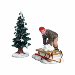 LEMAX Personnage Bataille de boules de neige Discount