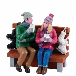 LEMAX Personnages Chocolat chaud sur un banc Sale