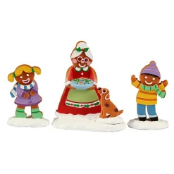 LEMAX Personnages Mère Noël Pain d'épices et enfants Best