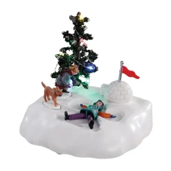 LEMAX Personnages à piles Ailes d'ange dans la neige