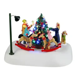 LEMAX Personnages à piles Danse autour du sapin de Noël