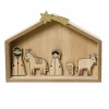 KAEMINGK Petite crèche de Noël en bois (H27 cm) Sainte-Marceline Outlet
