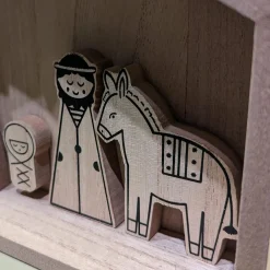 KAEMINGK Petite crèche de Noël en bois (H27 cm) Sainte-Marceline Outlet