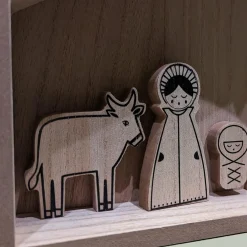 KAEMINGK Petite crèche de Noël en bois (H27 cm) Sainte-Marceline Outlet
