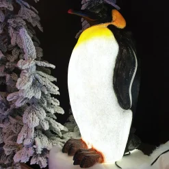 KAEMINGK Pingouin lumineux fibre de verre 8 LED (H50 cm) Zélian Blanc froid Hot