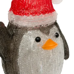 JJA Pingouins lumineux solaire 50 LED (H49 cm) Les copains clignotants Blanc froid Gris Outlet