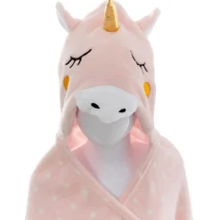 Atmosphera createur d'interieur for kids Plaid à capuche enfant (100 x 140 cm) Licorne Rose Best